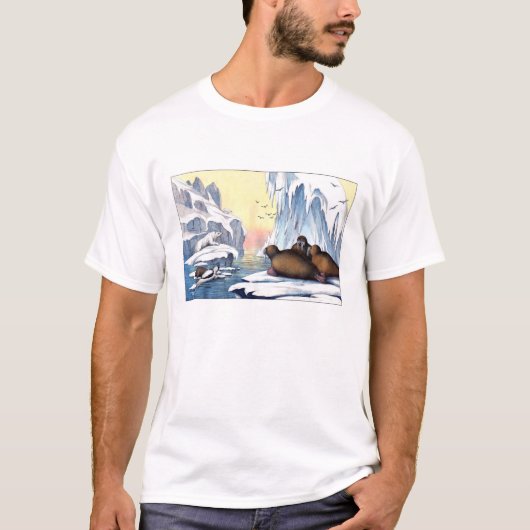 T-shirt Ours Polaires, Walrus Et Phoques (Devant)