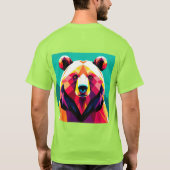 T-shirt Ours polygonal de style abstrait (Dos)
