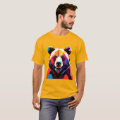 T-shirt Ours polygonal de style abstrait (Devant entier)