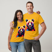 T-shirt Ours polygonal de style abstrait (Unisexe)