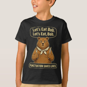 T-shirt Ours Prof D'Anglais Drôle Mangeons Grammaire