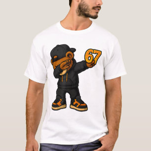 T-shirt Ours qui fait le dab 67 Mème Drôle Brainrot Hip Ho