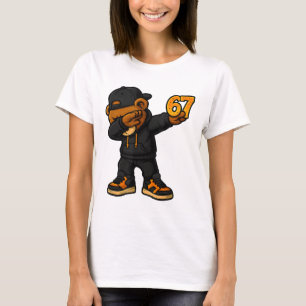 T-shirt Ours qui fait le dab 67 Mème Drôle Brainrot Hip Ho