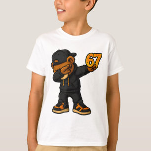 T-shirt Ours qui fait le dab 67 Mème Drôle Brainrot Hip Ho