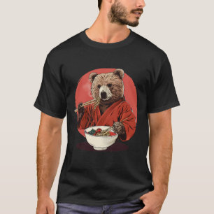 T-shirt Ours Ramen Kimono Karate Noodles japonais Ours Ram