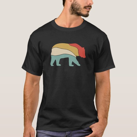 T-shirt Ours Rétro vintage Pour Animal (Devant)