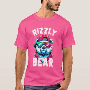 T-shirt Ours Rizzly Cool Grizzly Ours Avec Lunettes De Sol