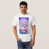 T-shirt Ours rose (Devant entier)