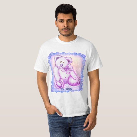 T-shirt Ours rose (Devant entier)