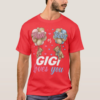T-shirt Ours Rose Ou Bleu Gigi Vous Aime Révéler Le Sexe