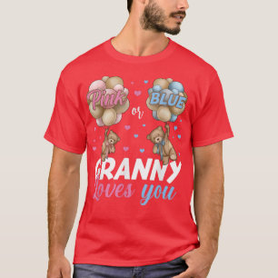 T-shirt Ours Rose Ou Bleu Granny Vous Aime Genre Révéler
