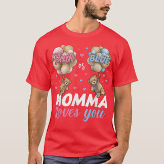 T-shirt Ours Rose Ou Bleu Maman T'Aime Révélation Du Sexe