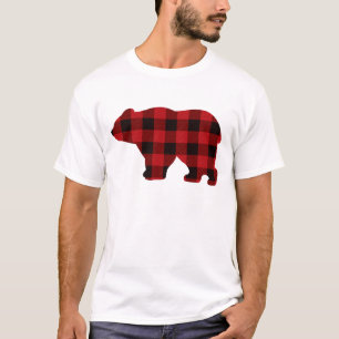 T-shirt Ours rouge et noir plat du pays