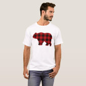 T-shirt Ours rouge et noir plat du pays (Devant entier)