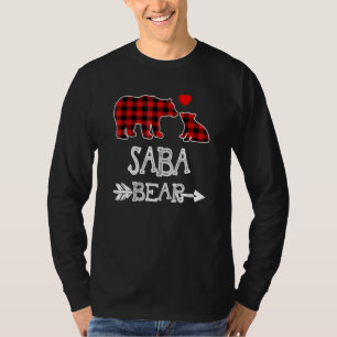 T-shirt Ours Saba Rouge Buffalo Plaid Ourson grand-mère Py