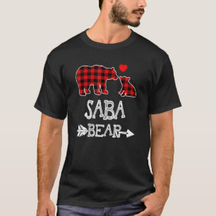 T-shirt Ours Saba Rouge Buffalo Plaid Ourson grand-mère Py