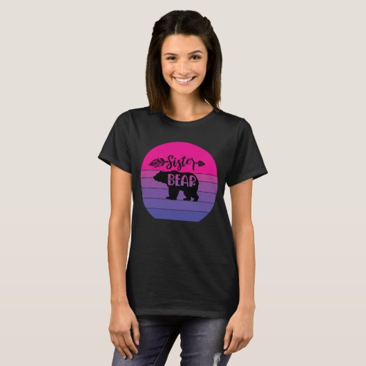 T-shirt Ours Soeur Sunset Retro (Devant entier)