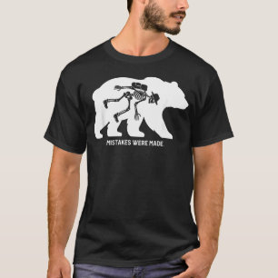 T-shirt Ours Squelette Rieur de Randonnée a Fait des Erreu