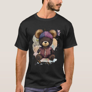T-shirt Ours Sympa Pour Les Amateurs De Kitten Art Coloré