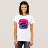 T-shirt Ours Tata Coucher de Soleil Rétro (Devant entier)