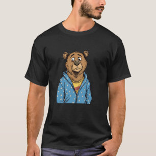 T-shirt Ours triste drôle en costume de pyjama pour les am