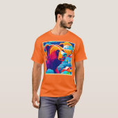 T-shirt Ours Vibrant, Scène Lune (Devant entier)