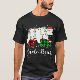 T-shirt Ourson d'ours rouge pyjama de famille jumelée Chri