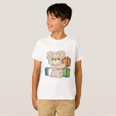 T-shirt Ourson Mignon et Blocs (Devant entier)