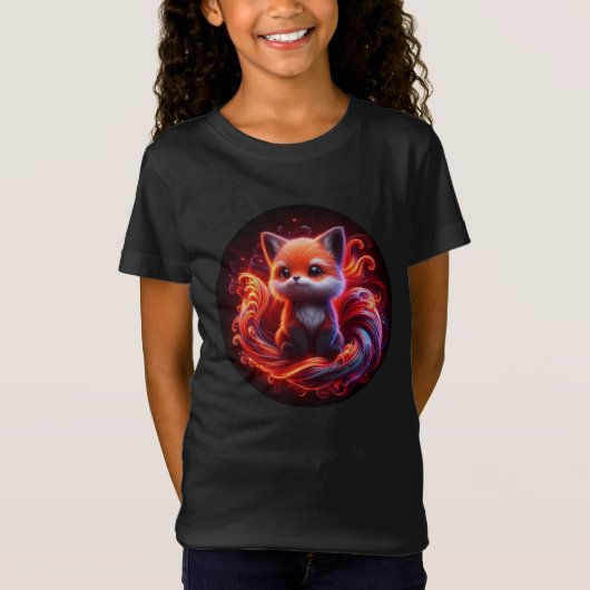 T-Shirt Ourson Renard Rouge Mignon (Devant)