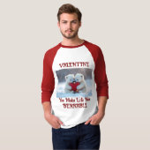 T-Shirt Oursons Polaires de la Saint-Valentin (Devant entier)