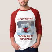 T-Shirt Oursons Polaires de la Saint-Valentin (Devant)