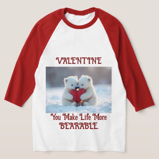 T-Shirt Oursons Polaires de la Saint-Valentin (Poser)