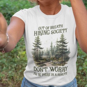 T-shirt Out Breath Randonnée Society Green Vintage Forest