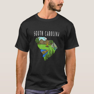 T-shirt Outdoor Us State South Carolina Bushcraft Hiker Hi
