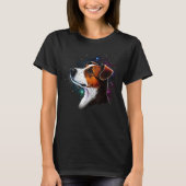 T-shirt Outer Space Galaxy Astronaut Jack Russell Terrier (Devant)