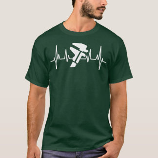 T-shirt Outil CNC Opérateur Et Machiniste Heartbeat