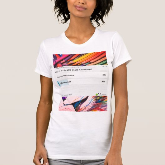 T-shirt outil d'art crayons crayons crayons chemise (Devant)