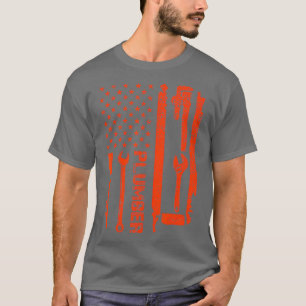 T-shirt Outil de plomberie Plumber American Flag