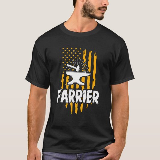 T-shirt Outil de travail de maréchal-ferrant Cheval Fer à (Devant)
