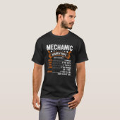T-shirt Outil mécanique diesel Mécanique Taux horaire Homm (Devant entier)