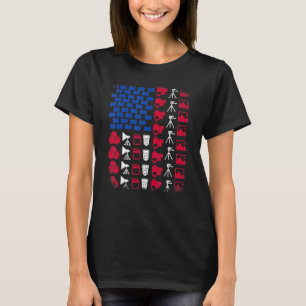 T-shirt Outil photo American Flag Pride 4 juillet Pho