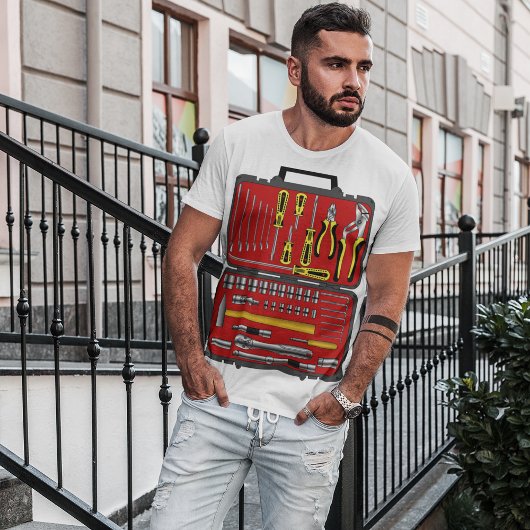 T-shirt Outils Dans Une Boîte À Outils