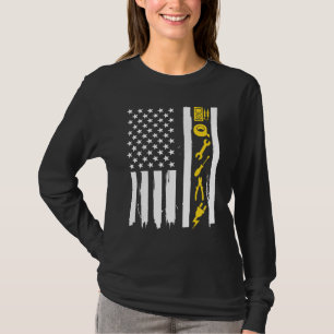 T-shirt Outils de drapeau américain Électrique Électricien