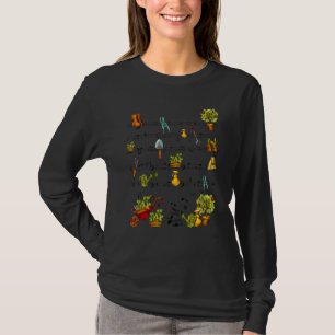 T-shirt Outils de jardinage Musique Note du personnel Gard