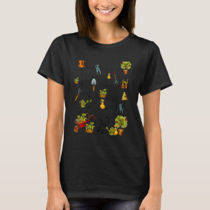 T-shirt Outils de jardinage Note de musique Personnel Jard