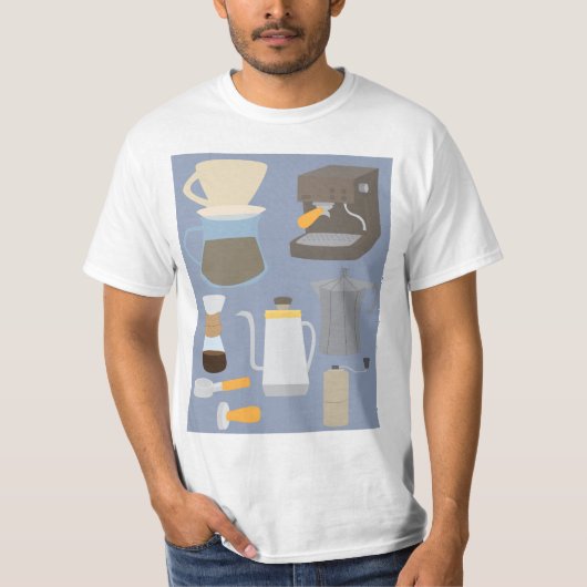 T-shirt Outils de machine à café (Devant)