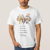 T-shirt Outils de menuiserie personnalisables (Devant)