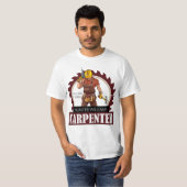 T-shirt Outils de menuiserie rustique moderne (Devant entier)
