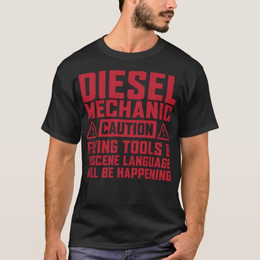 T-shirt Outils de vol mécanique diesel amusant (Devant)