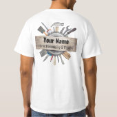 T-shirt Outils d'entrepreneur de bricolage personnalisable (Dos)